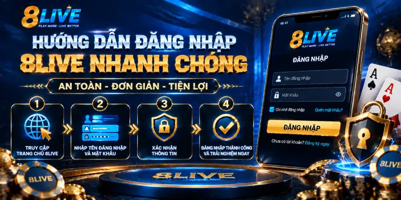 HƯỚNG DẪN ĐĂNG NHẬP 8LIVE NHANH CHÓNG CHO THÀNH VIÊN